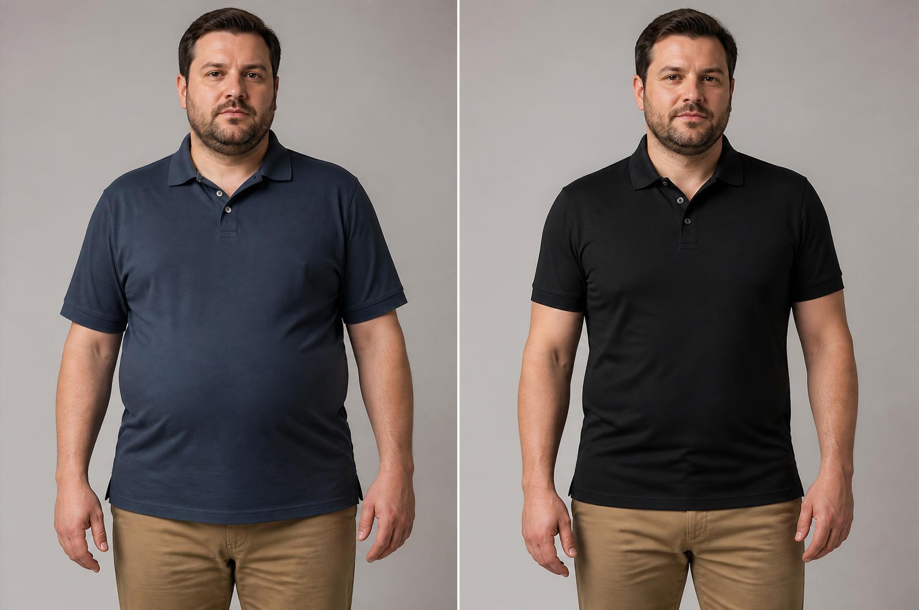 Comparison — regular polo vs Confidence Polo